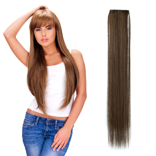 Prodlužování vlasů a účesy - Rovný clip in pásek vlasů v délce 60 cm - odstín F
