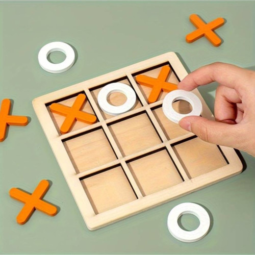 Domácnost a zábava - Dřevěná stolní hra XOXO - piškvorky na cesty
