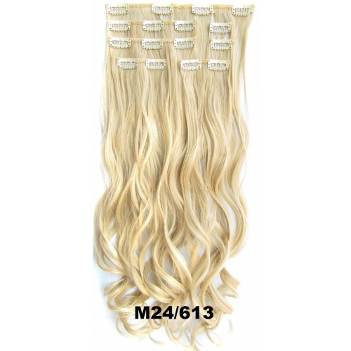Prodlužování vlasů a účesy - Clip in sada STANDARD vlnitá - odstín M24/613