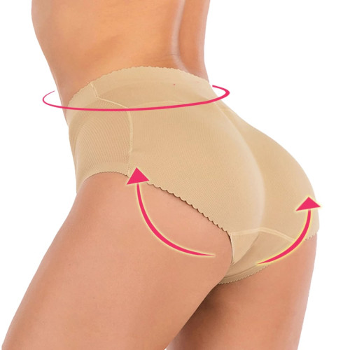Dámská móda a doplňky - Polstrované push up tvarovací kalhotky se středním pasem tělové