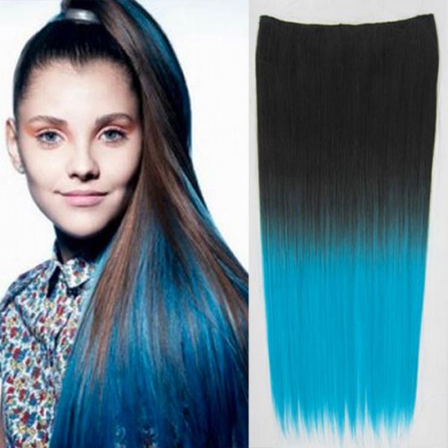 Prodlužování vlasů a účesy - Clip in vlasy - 60 cm dlouhý pás vlasů - ombre styl - odstín 2 T Light Blue
