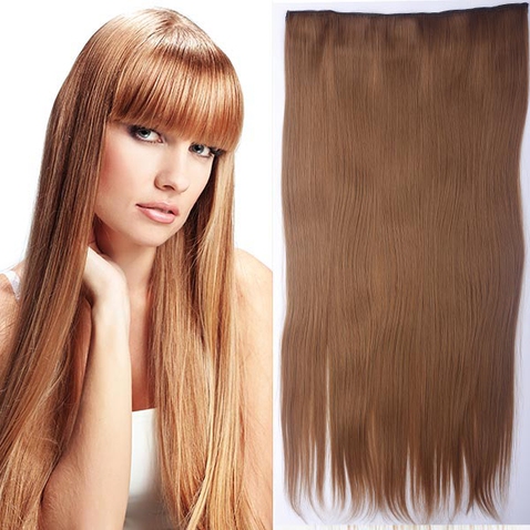 Clip in vlasy - 60 cm dlouhý pás vlasů - odstín 27