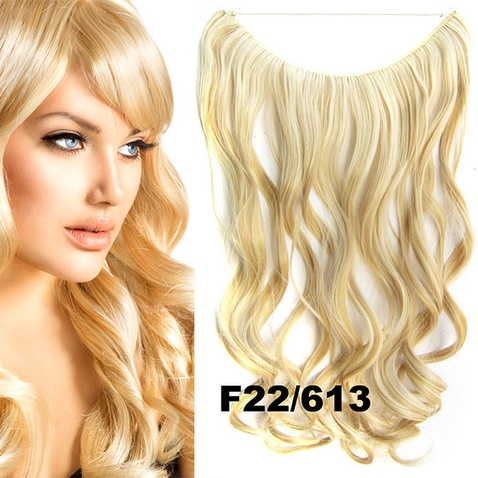 Flip in vlasy - vlnitý pás vlasů 45 cm - odstín F22/613